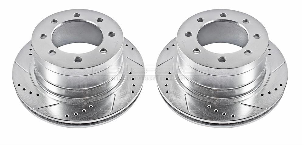 Power Stop Rear Drilled-Slotted Rotors 06-08 Ram Mega Cab 1500